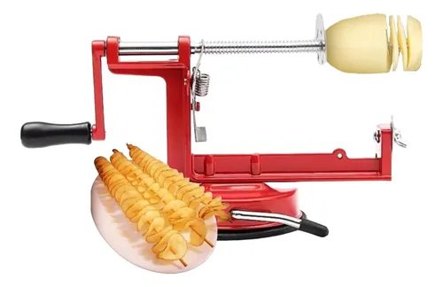 Cortador de batata espiral manual