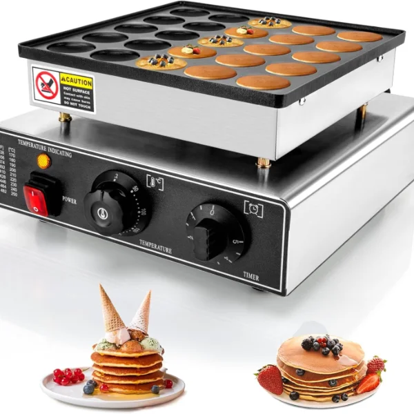 Máquina de mini panquecas com 25 cavidades
