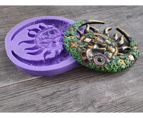 Molde de silicone sol e lua